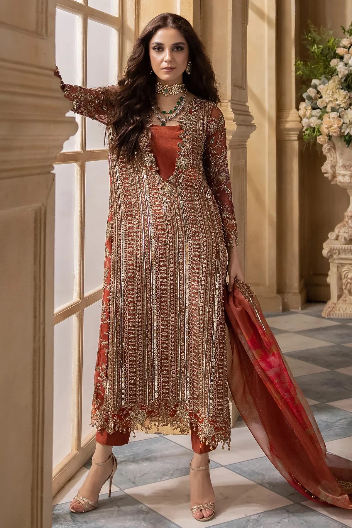 Charizma Pure Chiffon Embroidered Unstitched 3 Piece DJW4-04 Zainabjees Charizma Pure Chiffon Embroidered Unstitched 3 Piece DJW4-04 Zainabjees