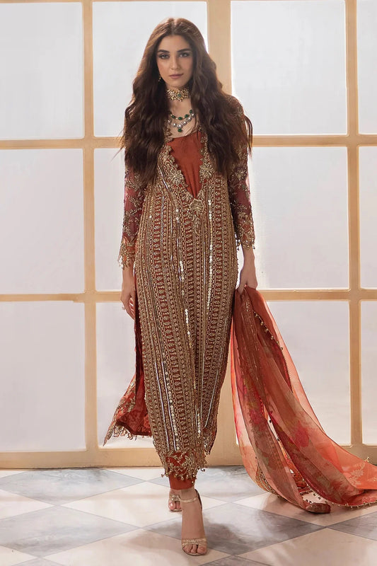 Charizma Pure Chiffon Embroidered Unstitched 3 Piece DJW4-04
