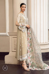 Maria.B Embroidered Pure Chiffon Suits Unstitched 3 Piece MB23SC D1 - Luxury Collection