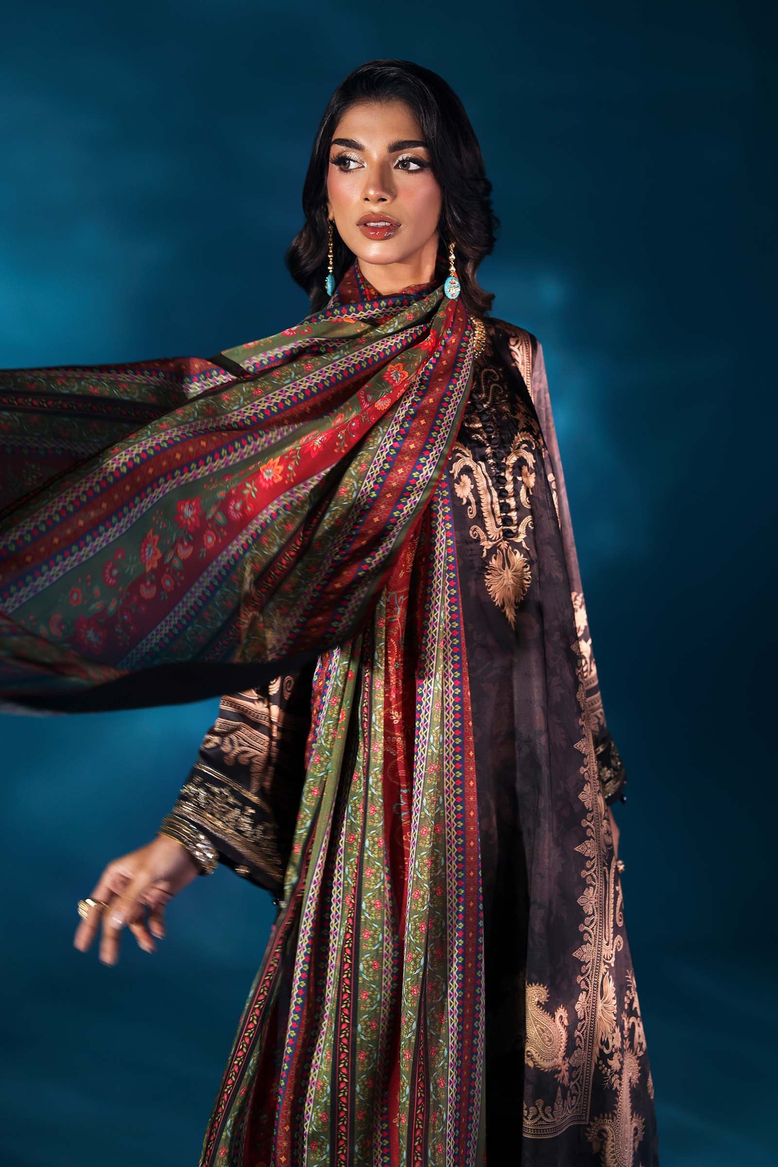 Maria.B Embroidered Satin Silk Suit 3 Pc Unstitched MPS-W25-02 – Zainabjees