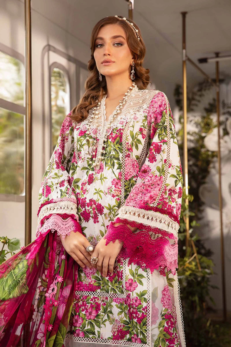 Maria.B Lawn Embroidered Unstitched 3 Pieces MPrints MPT-2102-A