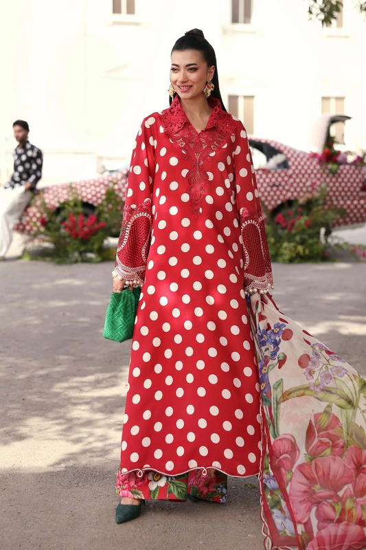 Maria.B MPrints Embroidered Lawn 3Pc Unstitched Suit MPT-3008-B