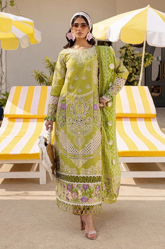 Paishay Monaco - Luxury Lawn Embroidered Unstitched 3 Piece - MS - 04