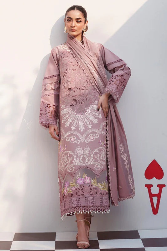 Parishay - SQ-02 - Luxury Lawn Embroidered Unstitched 3 Piece
