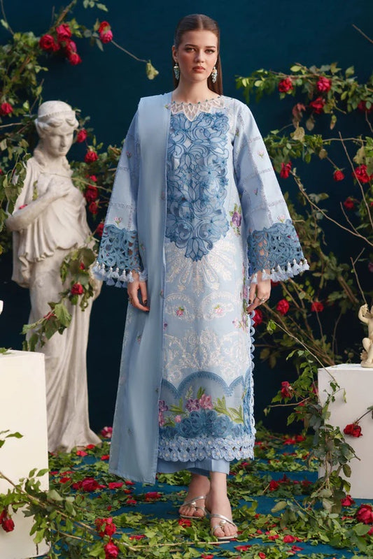 Parishay - SQ-12 - Luxury Lawn Embroidered Unstitched 3 Piece