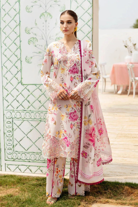 Rangrez By Ramsha 3 Piece Unstitched Luxury Lawn Vol-06 Collection-N-608