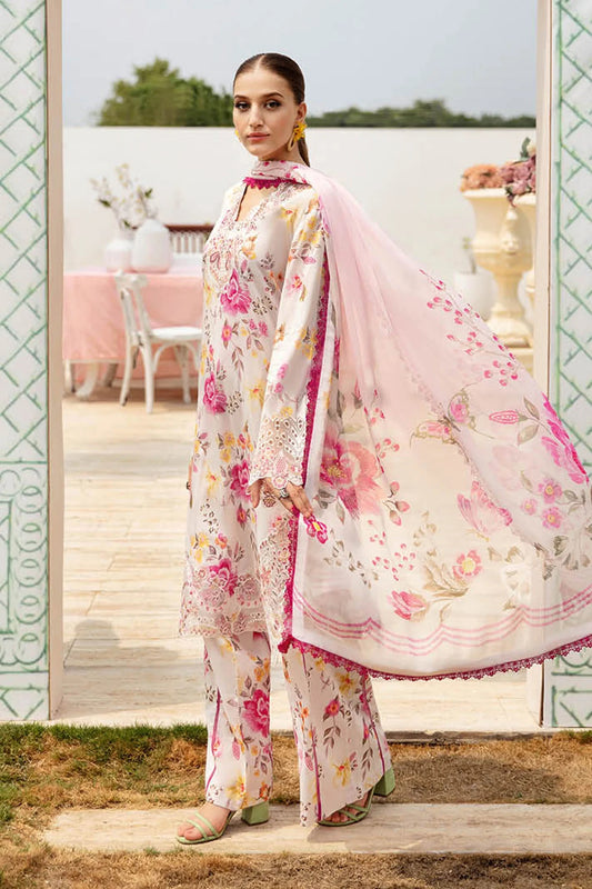 Rangrez By Ramsha 3 Piece Unstitched Luxury Lawn Vol-06 Collection-N-608