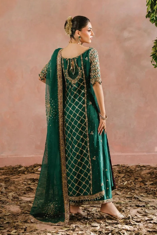 Tabya Mehrma - Luxury Raw Silk Embroidered Unstitched 3 Piece