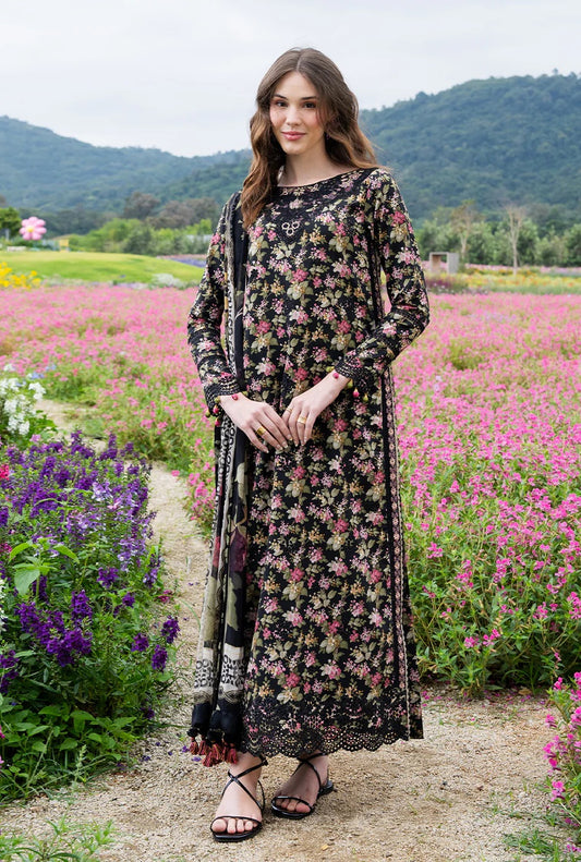 Izel - Luxury Lawn Embroidered Unstitched 3 Piece - Rosaa