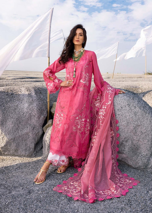 Saira Shakira Luxury Lawn Embroidered Unstitched 3 Piece Collection SAMARA-B