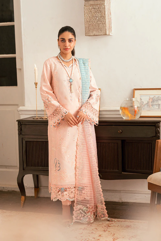Qalamkar Luxury Lawn Embroidered Unstitched 3 Pieces Suit SB-05 Aleeza
