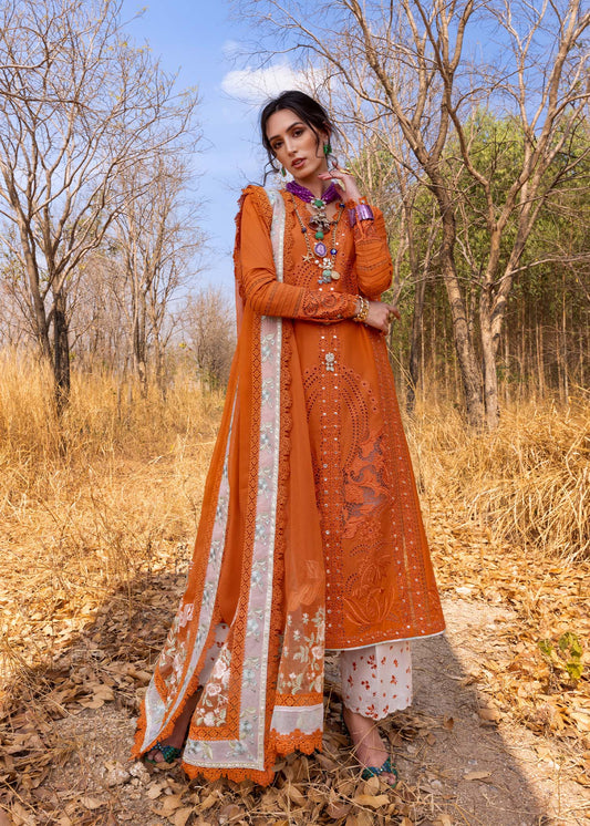 Saira Shakira Premium Lawn Embroidered 3 Piece Unstitched Collection Shams-B