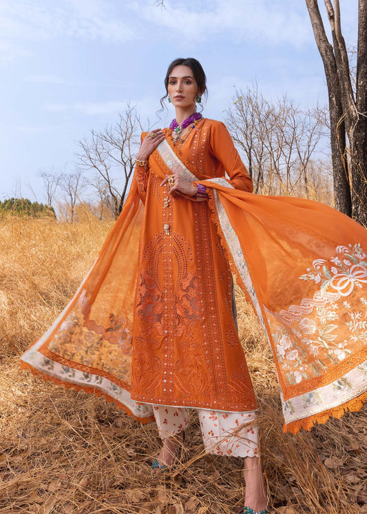 Saira Shakira Premium Lawn Embroidered 3 Piece Unstitched Collection Shams-B