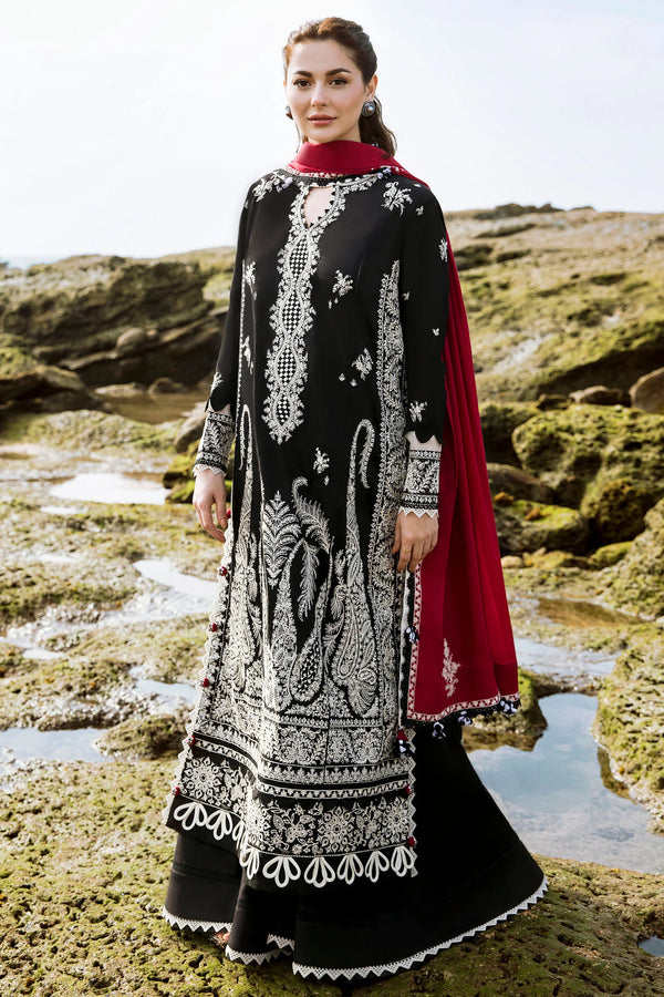 Zaha by Khadijah Shah Lawn Embroidered Collection–ISKELE 01- A