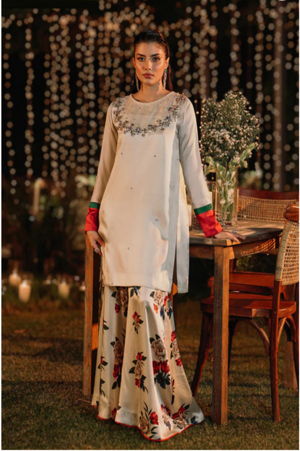 Lulusar Silk Embroidered Unstitched 3 Pieces Suit Ruas