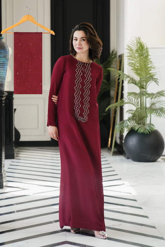 Lulusar Luxury Silk Collection Embroidered 3 Pc Unstitched Samaal Long
