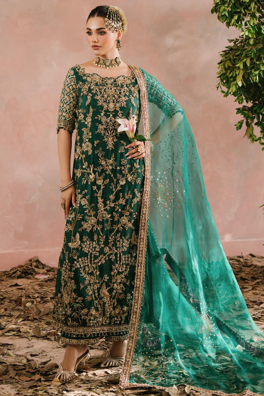 Tabya Mehrma - Luxury Raw Silk Embroidered Unstitched 3 Piece