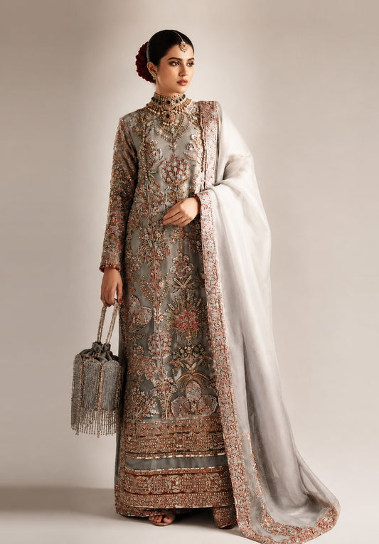 Hussain Rehar Luxury Organza Embroidered 3Pc Unstitched Suit Verve PA-120
