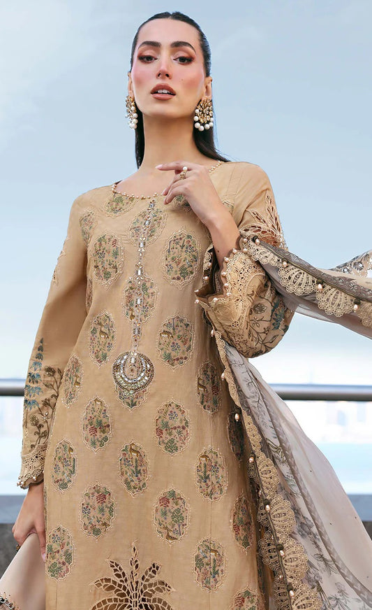 Maria.B Luxury Embroidered Jacquard Lawn 3Pc Unstitched Suit D-2605-A