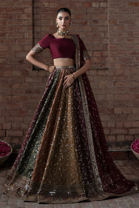 Minda Kashif - Raw Silk Embroidered Unstitched 3 Piece - Zah e Naseeb