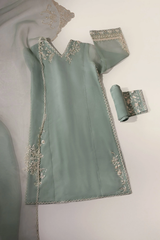 Agha Noor Luxury Embroidered Organza Collection ESMA 08