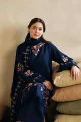 Coco By Zara Shahjahan Embroidered Khaddar Suits Unstitched 3 Piece 1B - Winter Collection