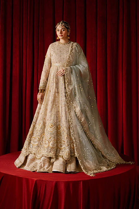 Zarlish by MNR Dur-E-Nayab Embroidered Organza Unstitched 3 Pc Suit - SHABNAMI