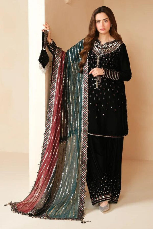 Jazmine Velvet Embroidered Collection 3 Pc Unstitched Formal VF-2037