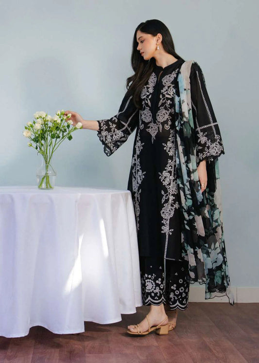 Coco by Zara Shahjahan Embroidered Luxury Lawn Unstitched 3Pc Suit-Eclat-7B