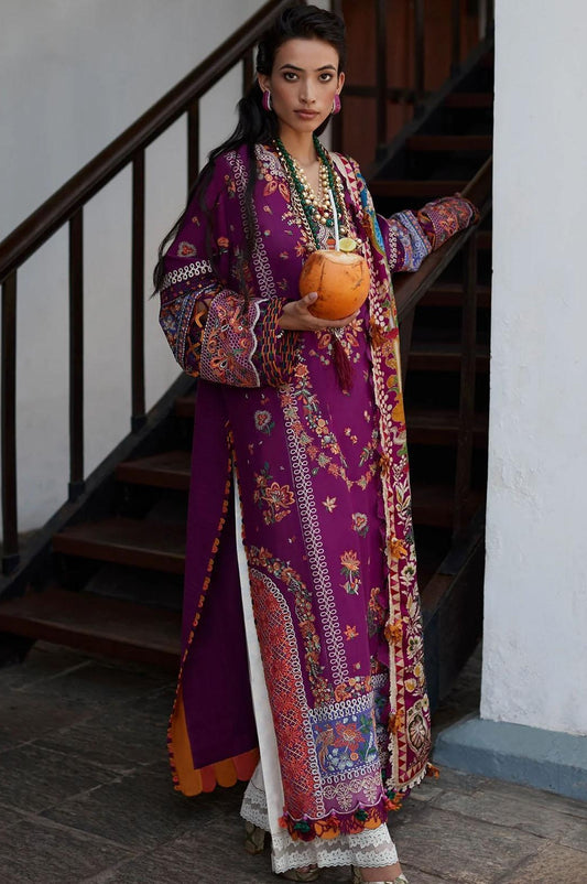 Elan - AALIA (EL23-08 A) - Lawn Embroidered 3 Piece Unstitched