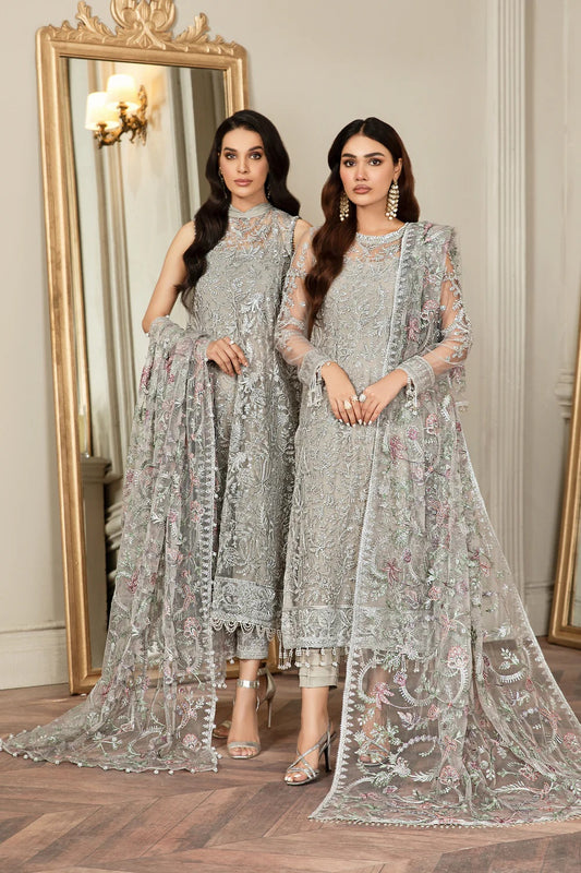 Zarif Grace - Luxury Net Embroidered Unstitched 3 Piece