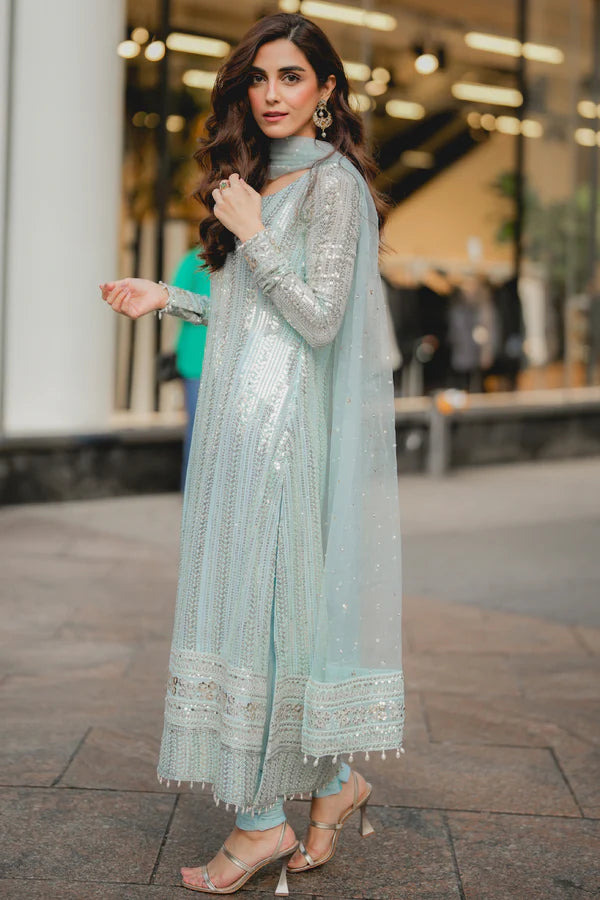 Maya Ali Chiffon Embroidered Formal Collection 3 Pieces Unstitched
