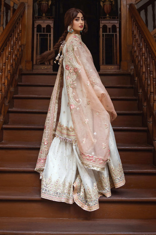 Imrozia Luxury Organza Embroidered 3Pc Unstitched Suit Zevar