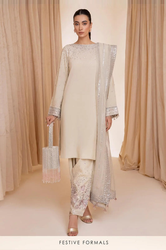 Jazmin Luxury Raw Silk Embroidered 3 Piece Unstitched - UR-7002