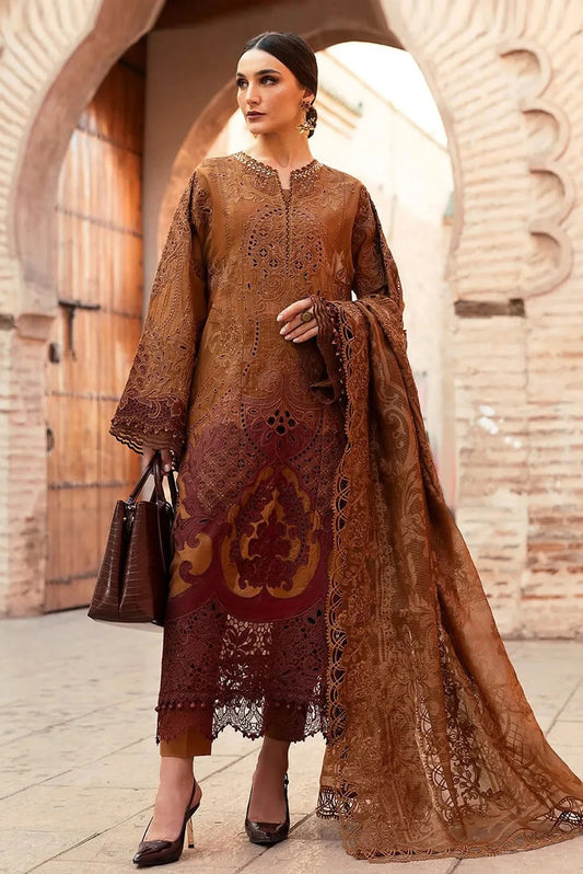 Maria.B - D-1B - Luxury Lawn Embroidered Unstitched 3 Piece