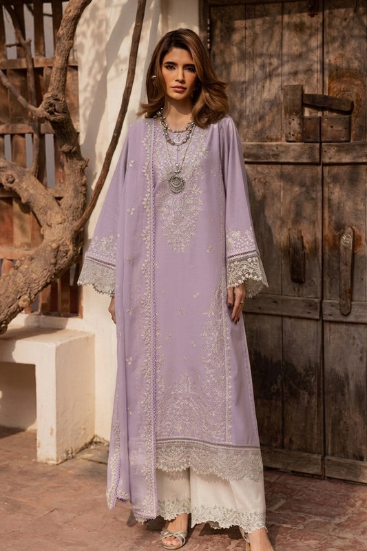 Batik - Luxury Lawn Embrodiered Unstitched 3 Piece - Lilac