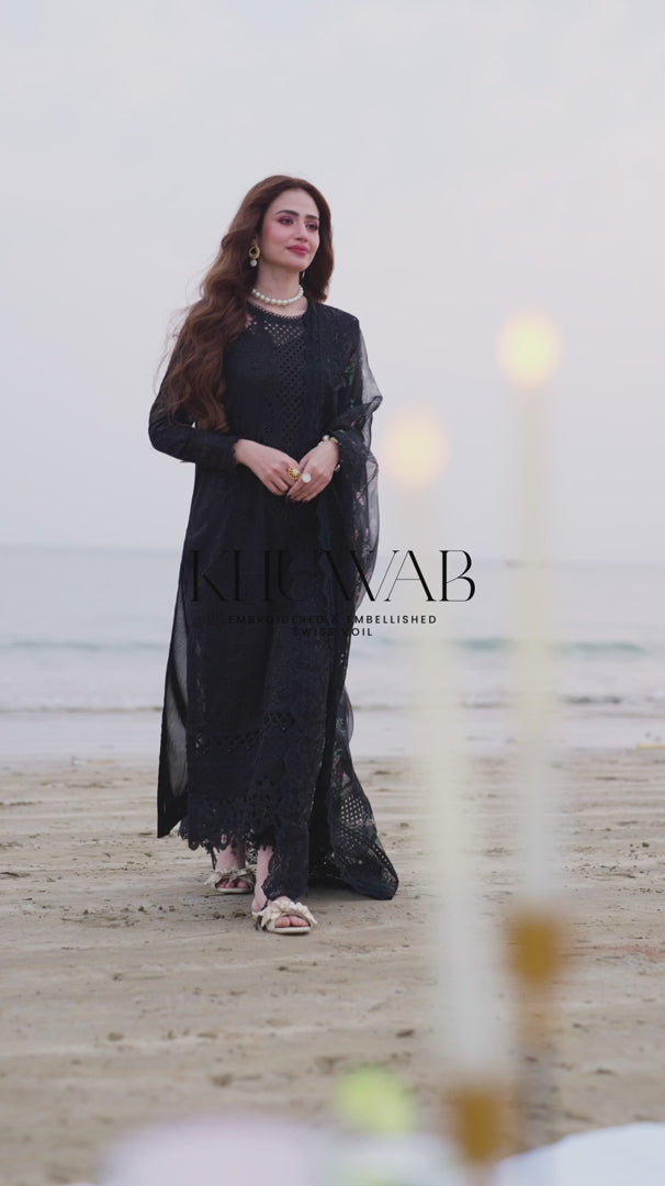 Nureh Chikankari Luxury Lawn Suits Unstitched 4 Piece NE-151 - Summer Collection