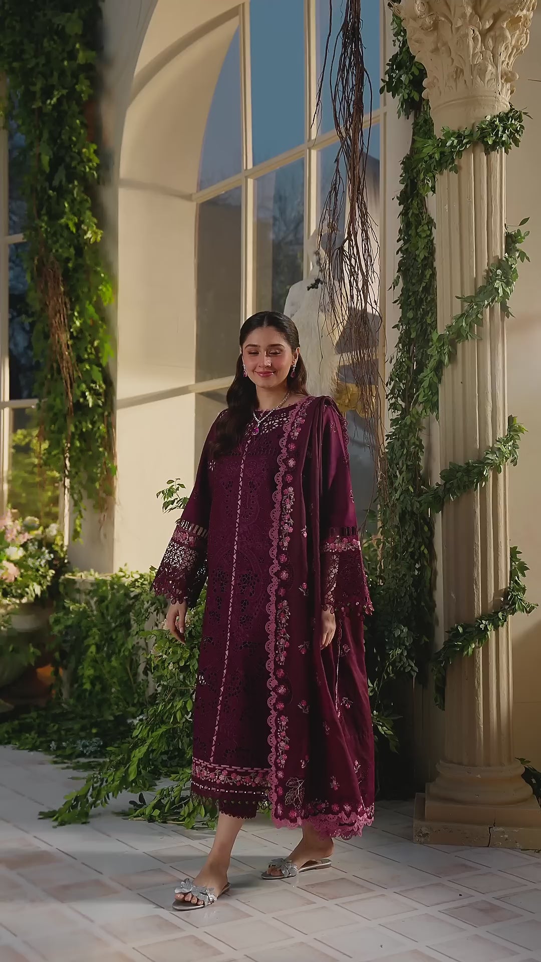 Bin Ilyas Fareesa Luxury Lawn Embroidered 3 Pc Unstithced Collection 106 - A