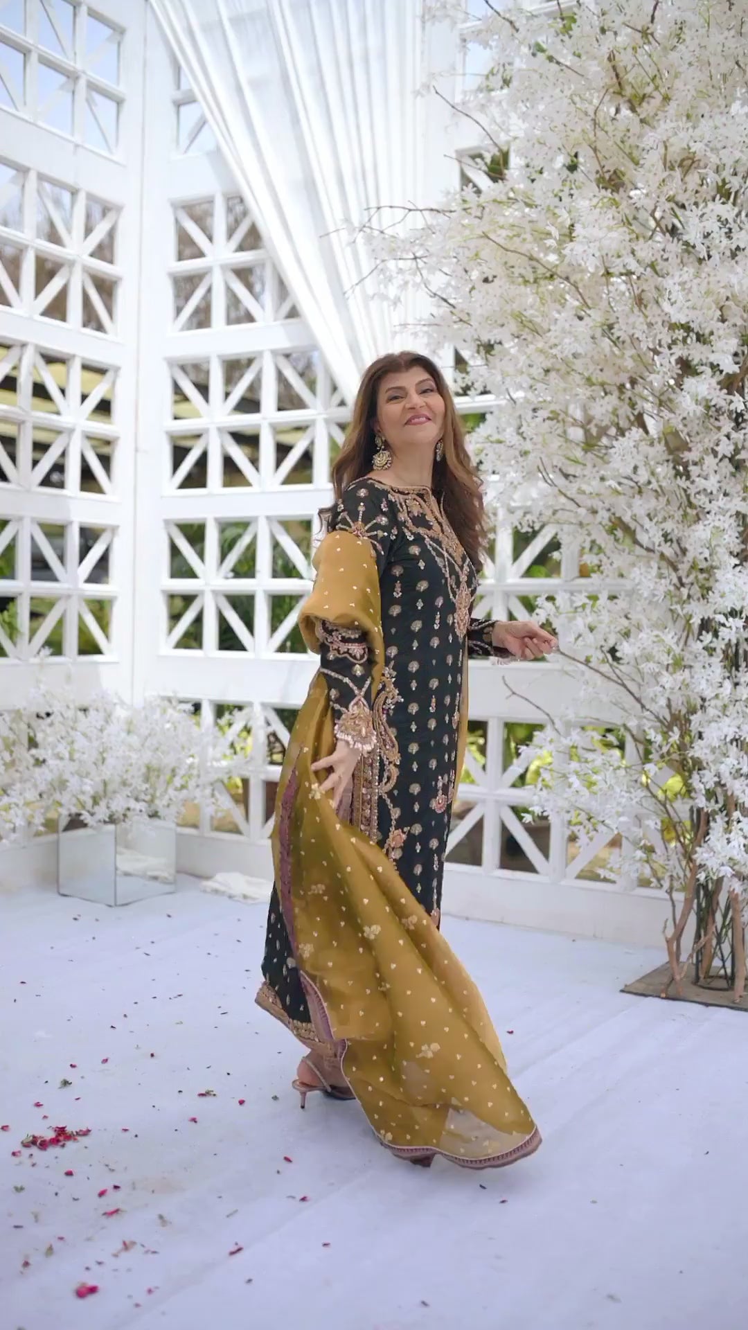 Farah Talib Aziz Luxury Raw Silk 3 Piece Unstitched - Bita Black