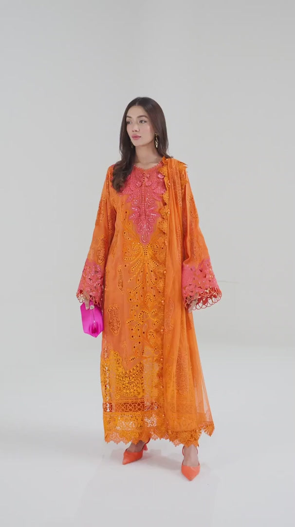 Maria.B Luxury Lawn Embroidered Unstitched Eid Collection D 2505-B
