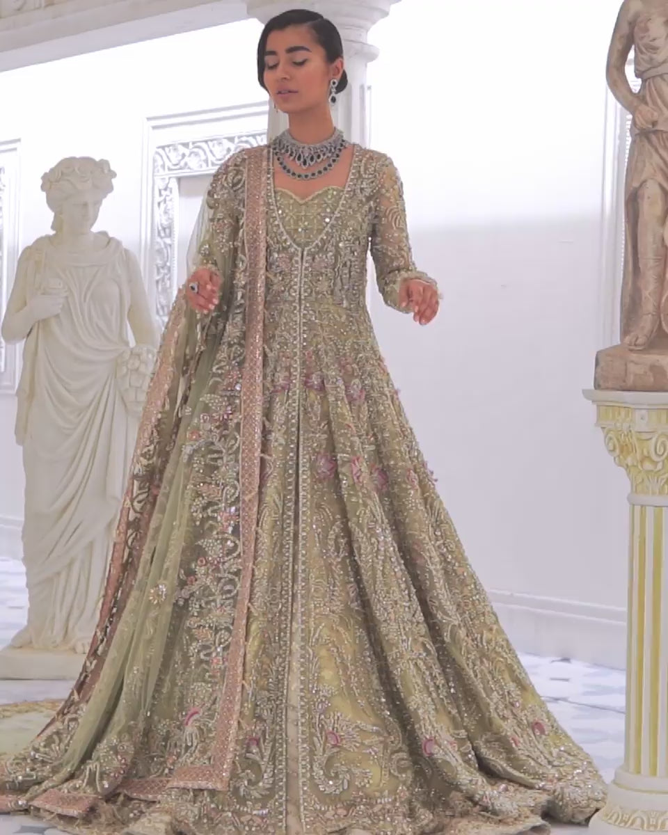 Suffuse Bridal Luxury Net Embroidered Unstitched 3 Piece - IRIDA