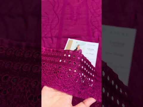 Azure Luxury Embroidered Lawn Unstitched 3 Pieces Suit WINE MIRAGE