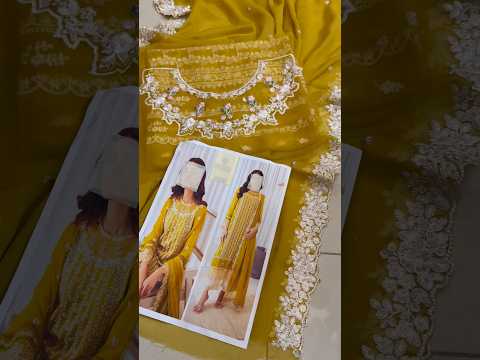 Azure Luxury Embroidered Chiffon 3Pc Unstitched Suit-Amber Glow
