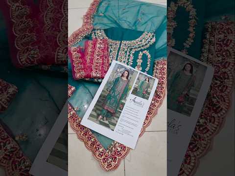 Aneela’s Bottle Green Sequence Embroidered Lawn 3PC Unstitched Suit