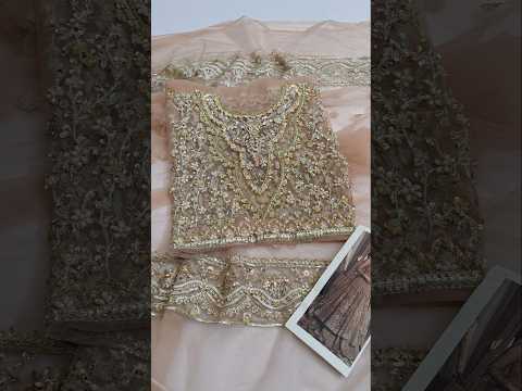 Pehnawa Luxury Net Embroidered 3Pc Unstitched Suit - Mahra