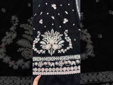 Aneelas SM-01 Luxury Velvet Embroidered Unstitched / Stitched Suit PA-144