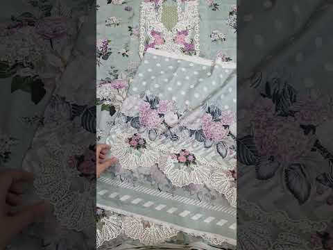 Elaf Premium Lawn Embroidered Unstitched 3 Piece - ESA-4B