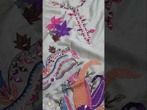Zinnia Fatima Mustafa – Minal Mint Luxury Embroidered Sheesha Silk 3Pc Unstitched Suit PA-154