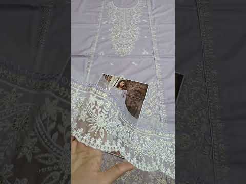 Batik - Luxury Lawn Embrodiered Unstitched 3 Piece - Lilac