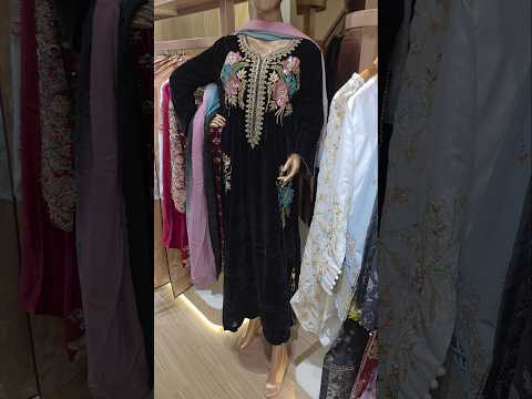 Pehnawa Midnight Luxury Velvet Embroidered 3Pc Stitched Suit PA-294